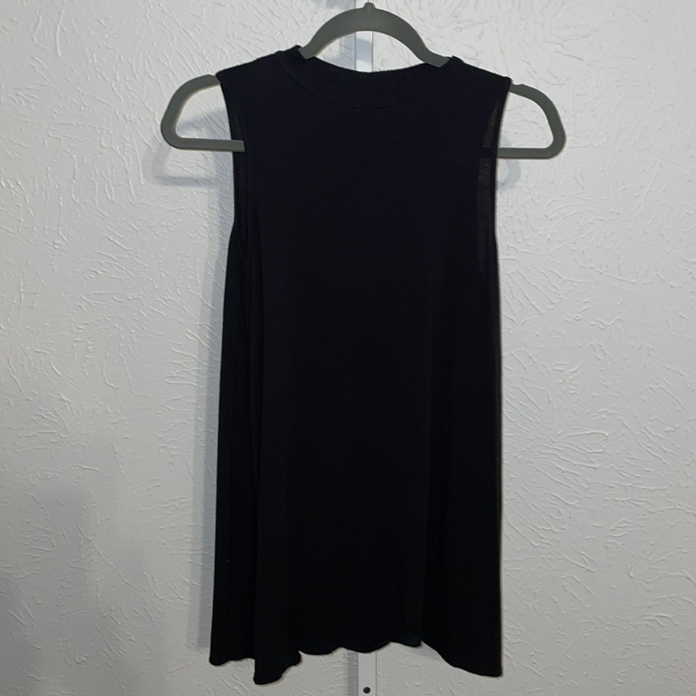 2 Separate Pieces Black Sling Sleeveless with White Lace Overlay